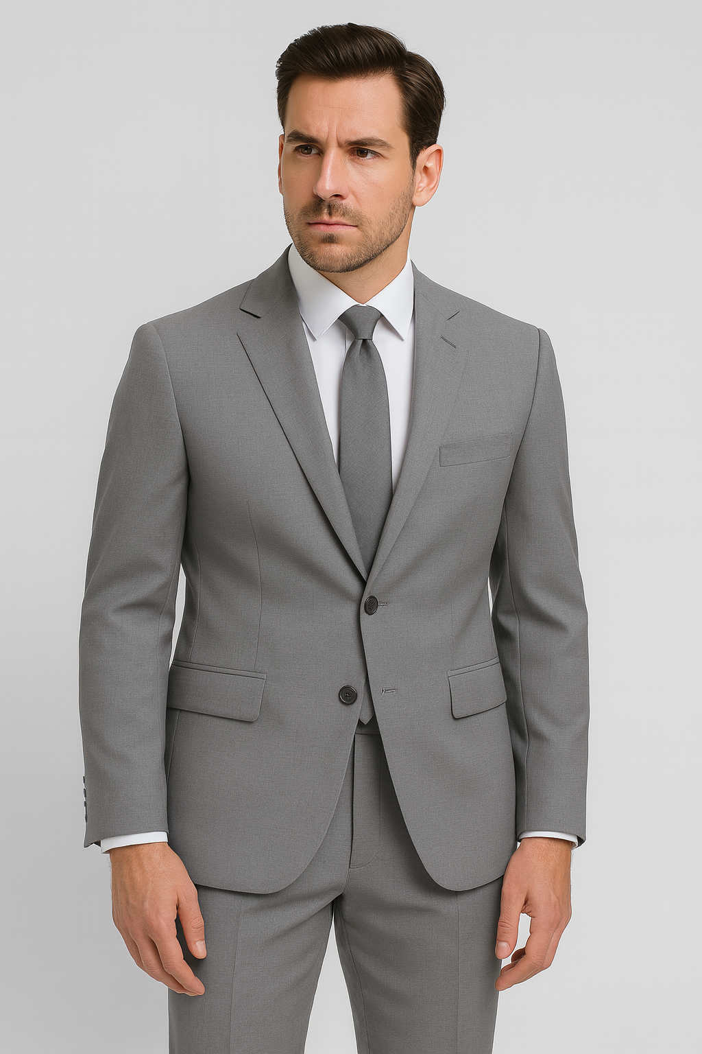 2 Piece Suit – Medium Grey